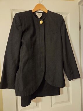 Christopher & Banks Black Skirt Suit Size 4 Like New